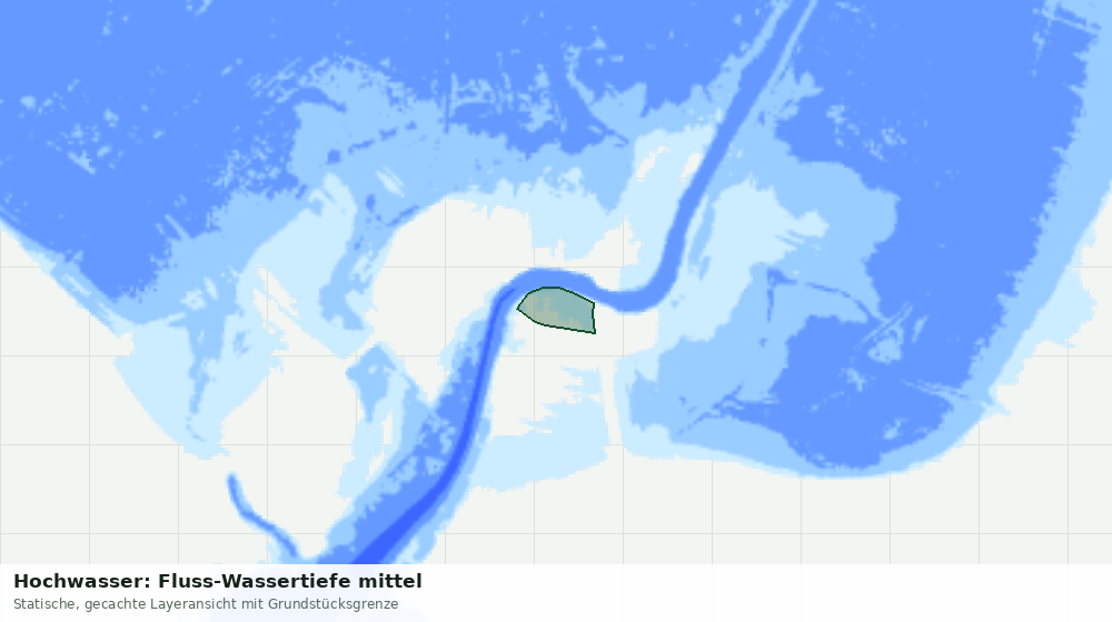 Statische Kartenansicht: Hochwasser: Fluss-Wassertiefe mittel