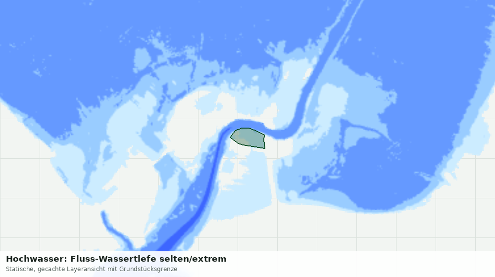 Statische Kartenansicht: Hochwasser: Fluss-Wassertiefe selten/extrem