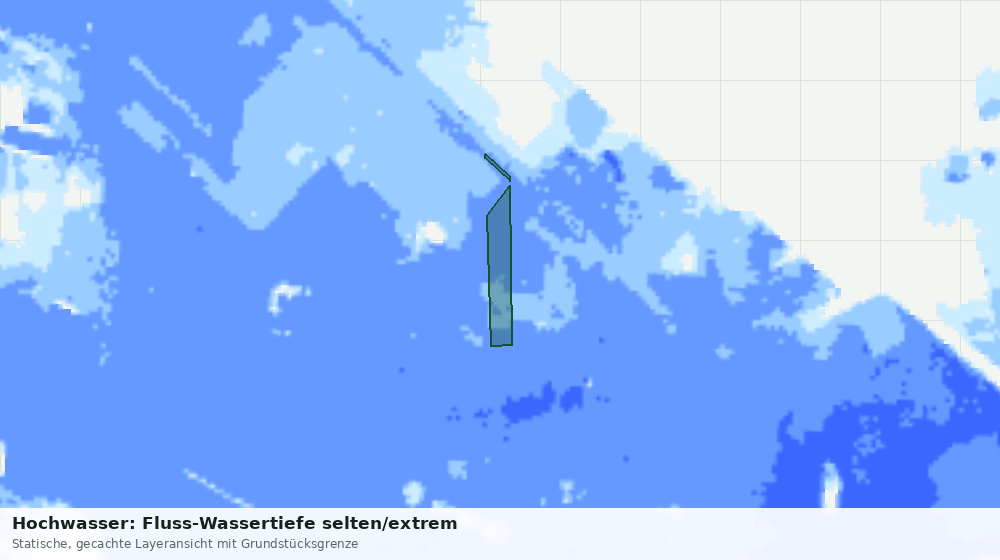 Statische Kartenansicht: Hochwasser: Fluss-Wassertiefe selten/extrem