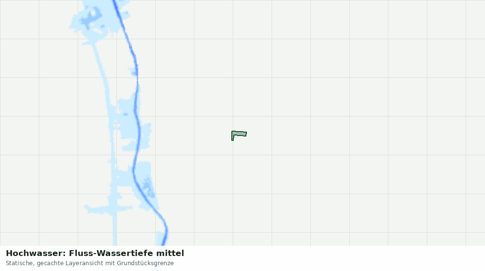 Statische Kartenansicht: Hochwasser: Fluss-Wassertiefe mittel