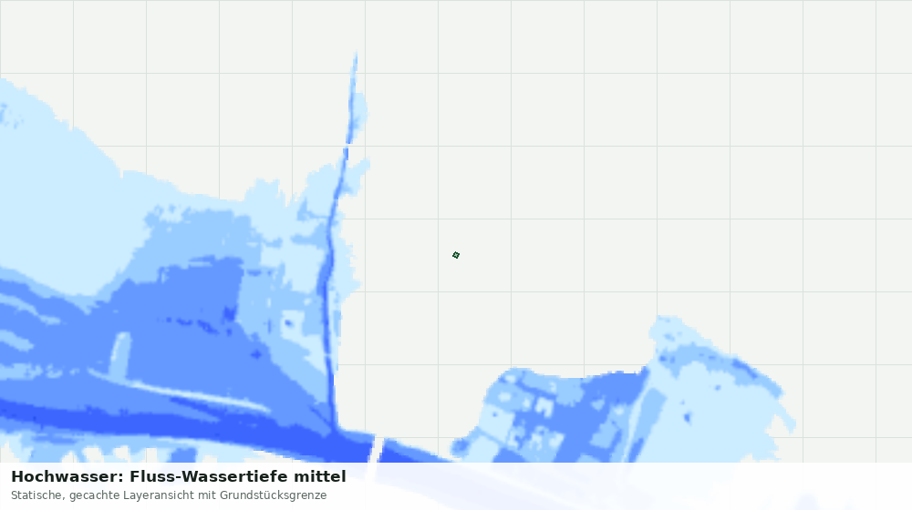 Statische Kartenansicht: Hochwasser: Fluss-Wassertiefe mittel