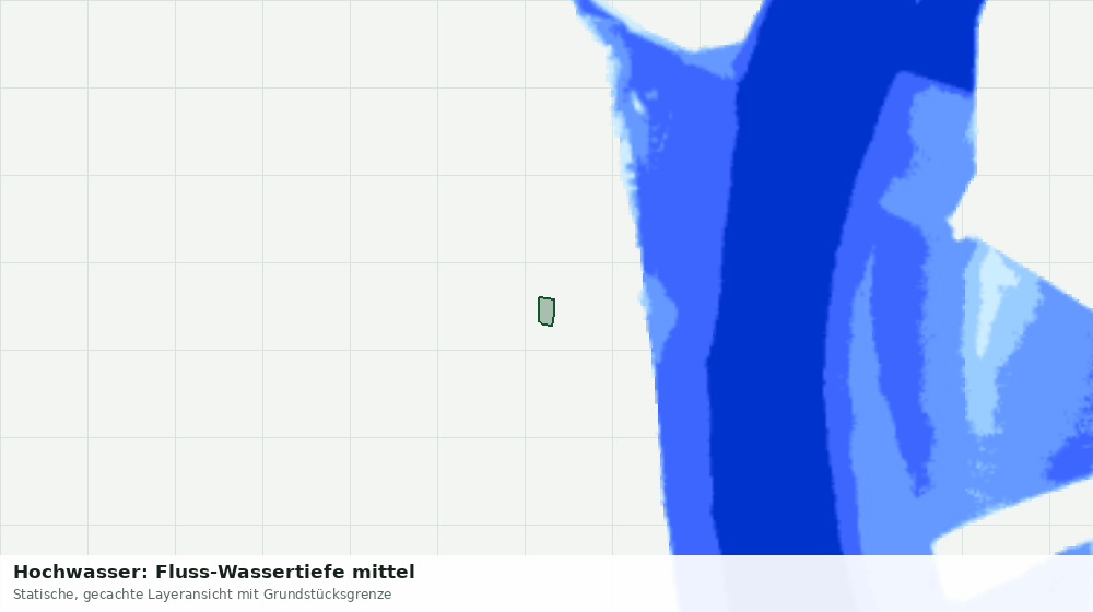 Statische Kartenansicht: Hochwasser: Fluss-Wassertiefe mittel