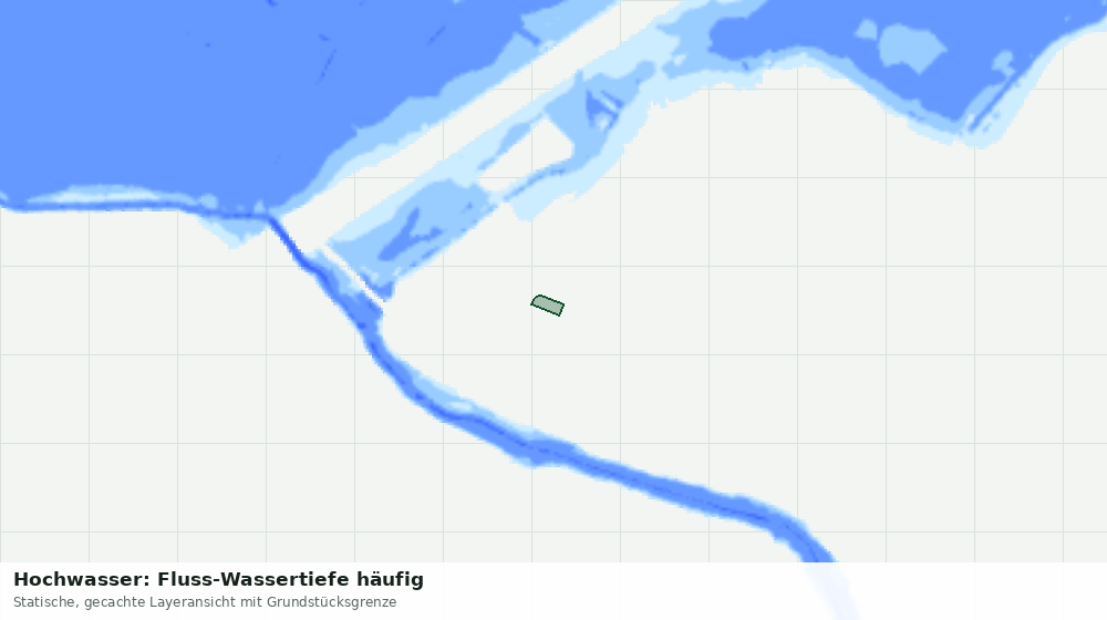Statische Kartenansicht: Hochwasser: Fluss-Wassertiefe häufig