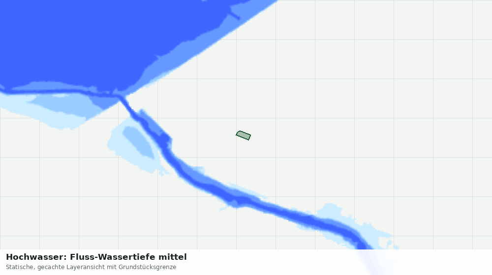 Statische Kartenansicht: Hochwasser: Fluss-Wassertiefe mittel