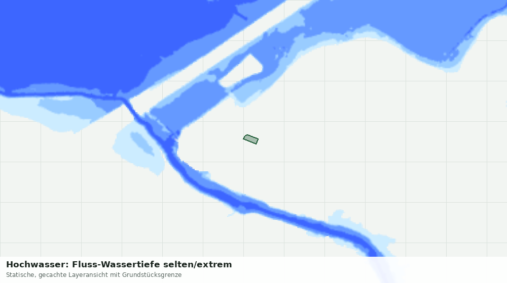Statische Kartenansicht: Hochwasser: Fluss-Wassertiefe selten/extrem