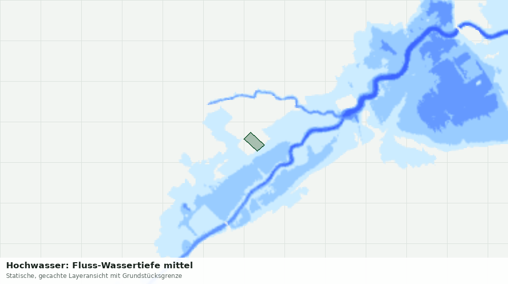 Statische Kartenansicht: Hochwasser: Fluss-Wassertiefe mittel