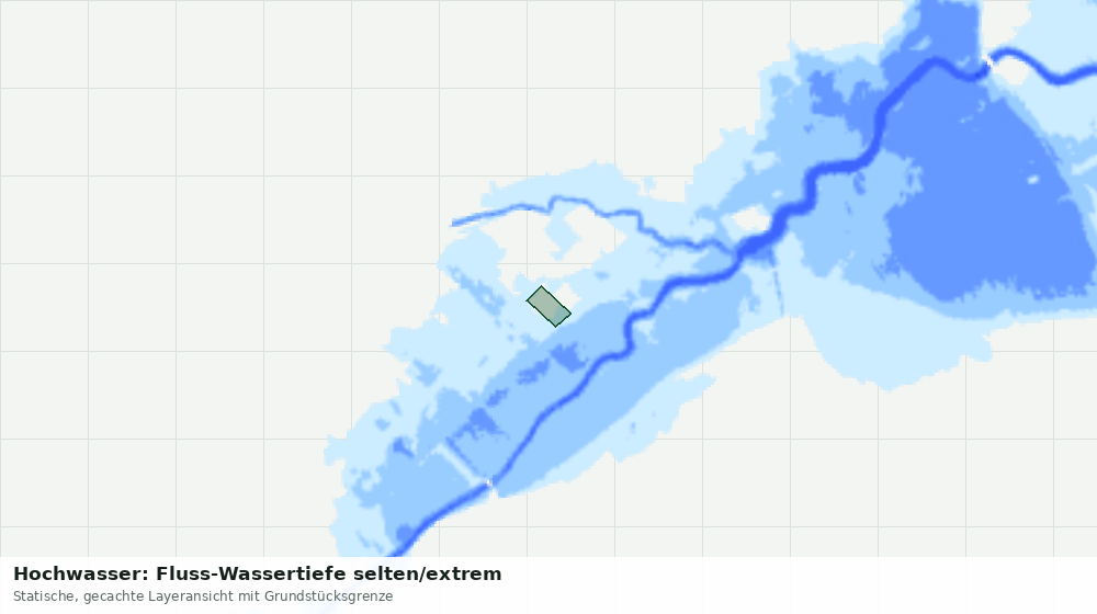 Statische Kartenansicht: Hochwasser: Fluss-Wassertiefe selten/extrem