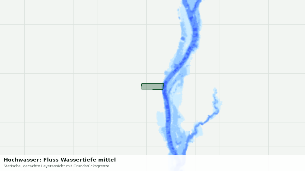 Statische Kartenansicht: Hochwasser: Fluss-Wassertiefe mittel