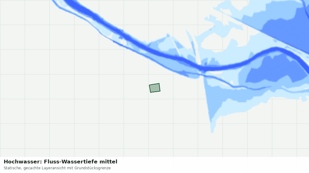 Statische Kartenansicht: Hochwasser: Fluss-Wassertiefe mittel