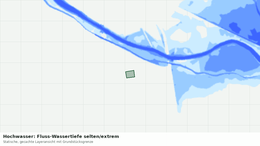 Statische Kartenansicht: Hochwasser: Fluss-Wassertiefe selten/extrem
