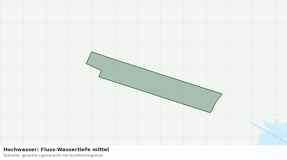 Statische Kartenansicht: Hochwasser: Fluss-Wassertiefe mittel