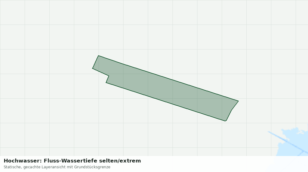 Statische Kartenansicht: Hochwasser: Fluss-Wassertiefe selten/extrem