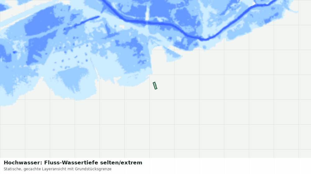 Statische Kartenansicht: Hochwasser: Fluss-Wassertiefe selten/extrem