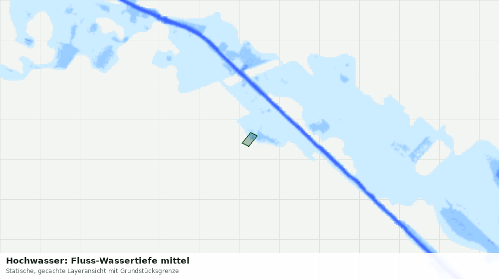 Statische Kartenansicht: Hochwasser: Fluss-Wassertiefe mittel