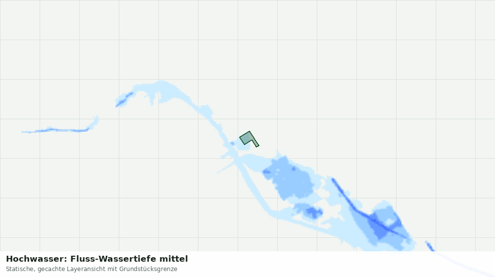 Statische Kartenansicht: Hochwasser: Fluss-Wassertiefe mittel