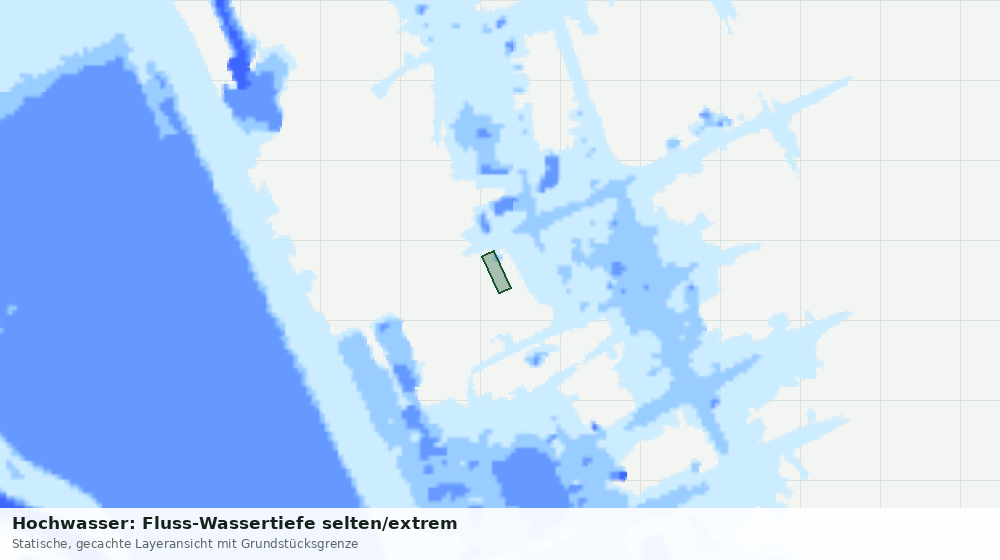 Statische Kartenansicht: Hochwasser: Fluss-Wassertiefe selten/extrem