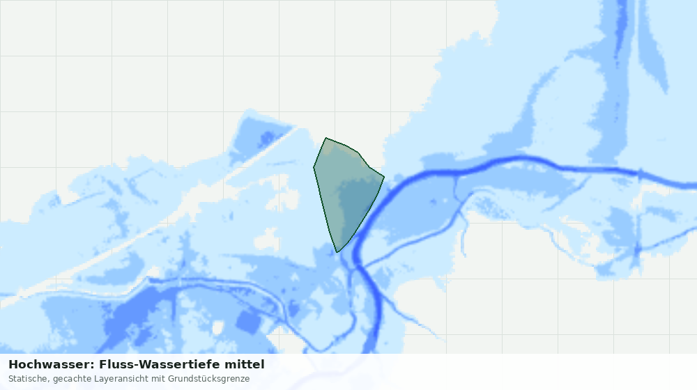 Statische Kartenansicht: Hochwasser: Fluss-Wassertiefe mittel