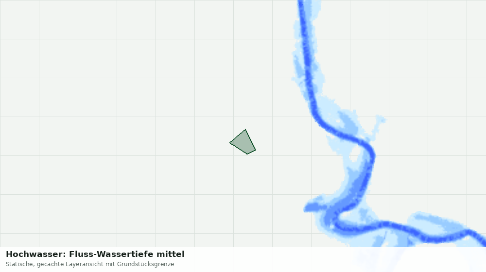 Statische Kartenansicht: Hochwasser: Fluss-Wassertiefe mittel