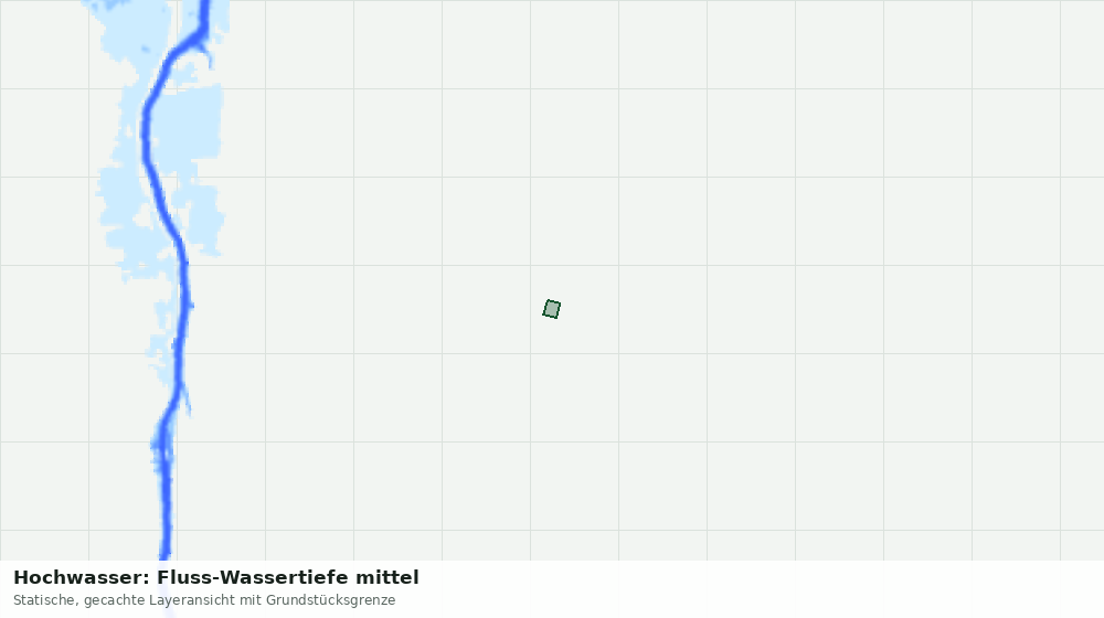 Statische Kartenansicht: Hochwasser: Fluss-Wassertiefe mittel