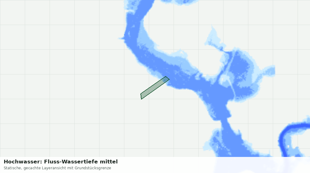 Statische Kartenansicht: Hochwasser: Fluss-Wassertiefe mittel