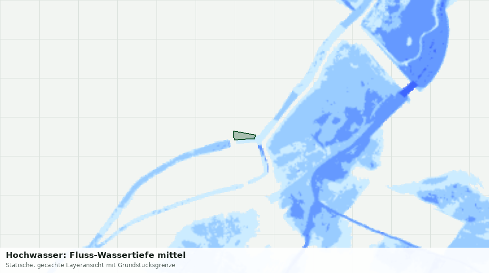Statische Kartenansicht: Hochwasser: Fluss-Wassertiefe mittel