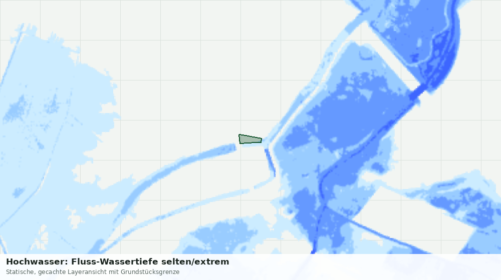 Statische Kartenansicht: Hochwasser: Fluss-Wassertiefe selten/extrem
