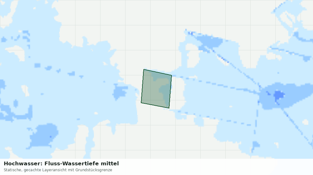 Statische Kartenansicht: Hochwasser: Fluss-Wassertiefe mittel