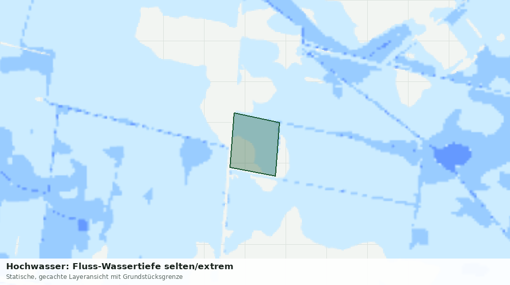 Statische Kartenansicht: Hochwasser: Fluss-Wassertiefe selten/extrem