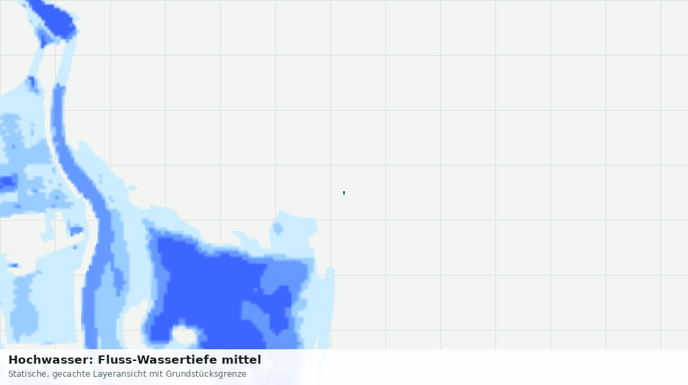 Statische Kartenansicht: Hochwasser: Fluss-Wassertiefe mittel