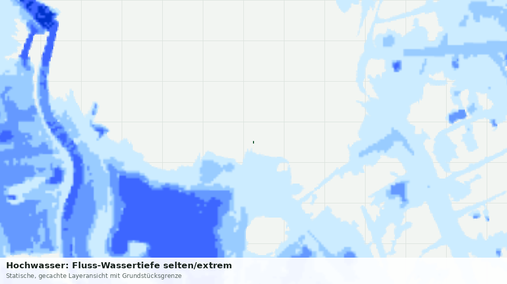 Statische Kartenansicht: Hochwasser: Fluss-Wassertiefe selten/extrem