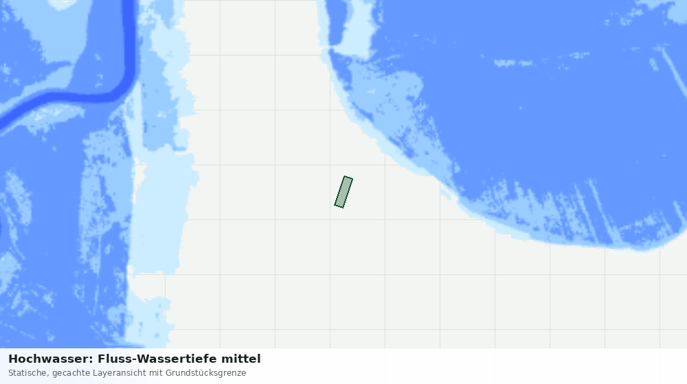 Statische Kartenansicht: Hochwasser: Fluss-Wassertiefe mittel