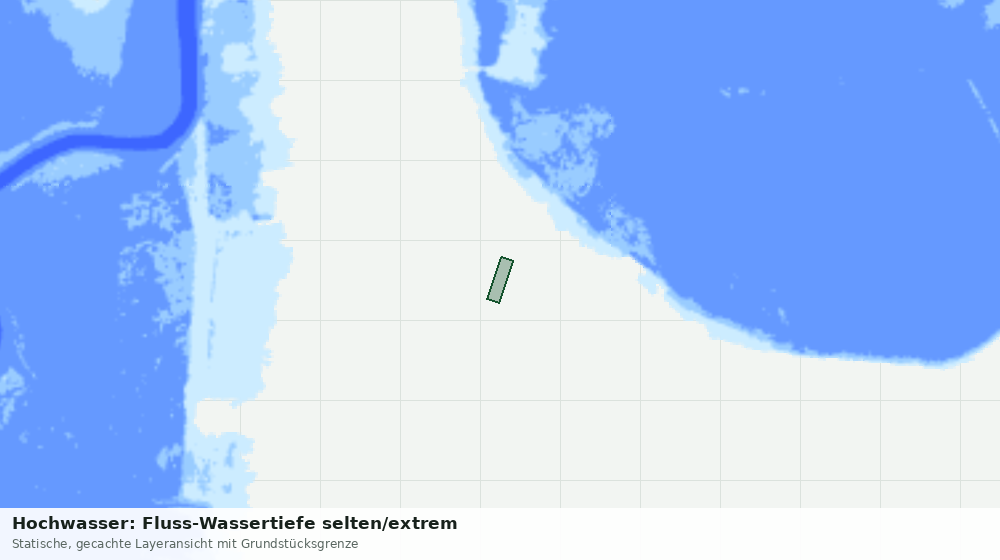 Statische Kartenansicht: Hochwasser: Fluss-Wassertiefe selten/extrem