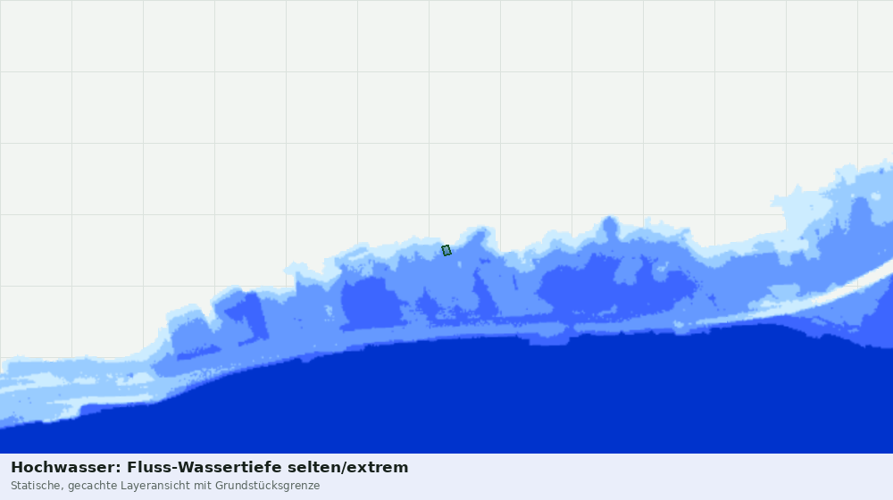Statische Kartenansicht: Hochwasser: Fluss-Wassertiefe selten/extrem