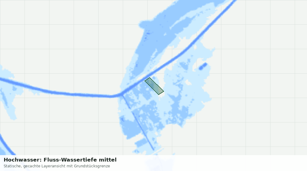 Statische Kartenansicht: Hochwasser: Fluss-Wassertiefe mittel