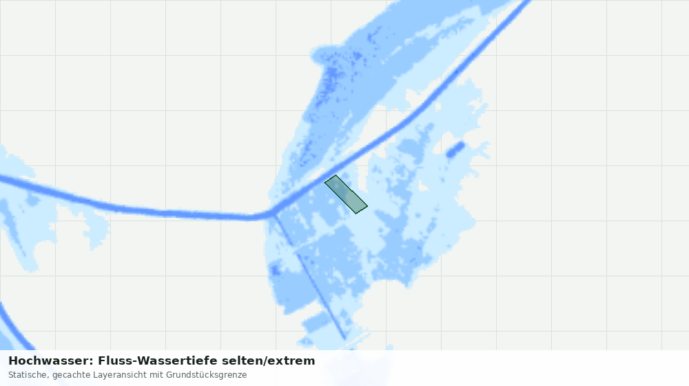 Statische Kartenansicht: Hochwasser: Fluss-Wassertiefe selten/extrem