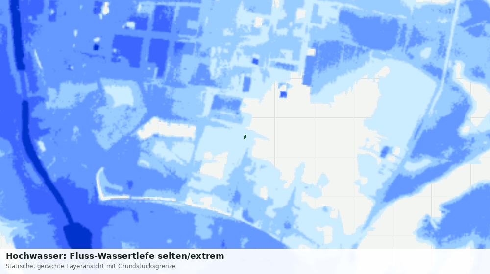 Statische Kartenansicht: Hochwasser: Fluss-Wassertiefe selten/extrem