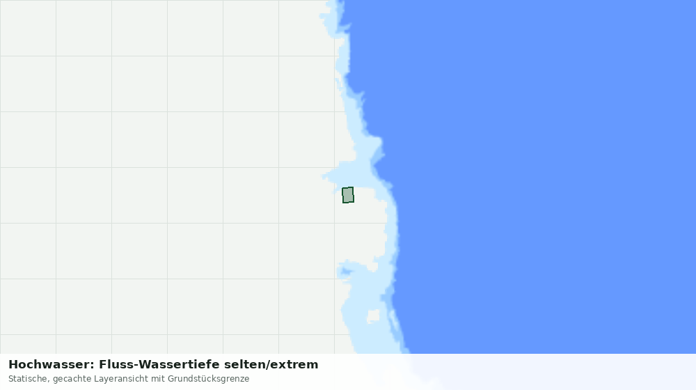 Statische Kartenansicht: Hochwasser: Fluss-Wassertiefe selten/extrem
