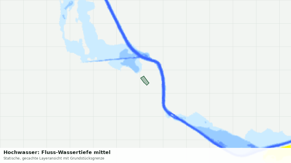 Statische Kartenansicht: Hochwasser: Fluss-Wassertiefe mittel