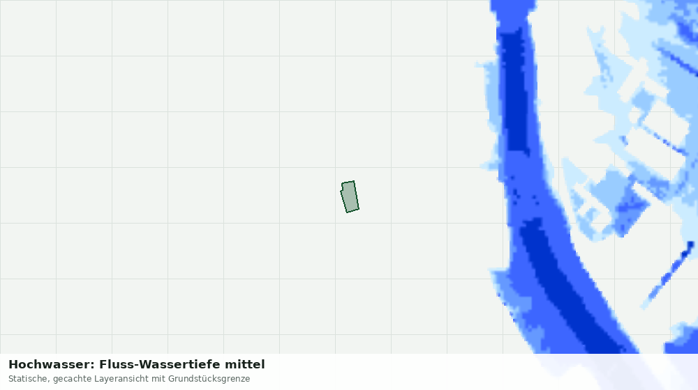 Statische Kartenansicht: Hochwasser: Fluss-Wassertiefe mittel