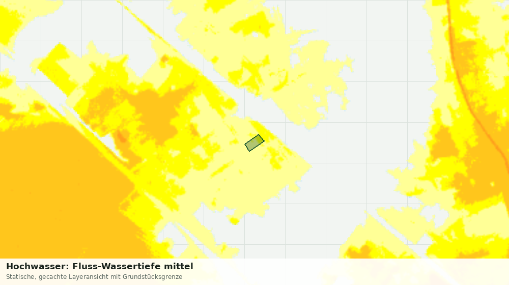 Statische Kartenansicht: Hochwasser: Fluss-Wassertiefe mittel