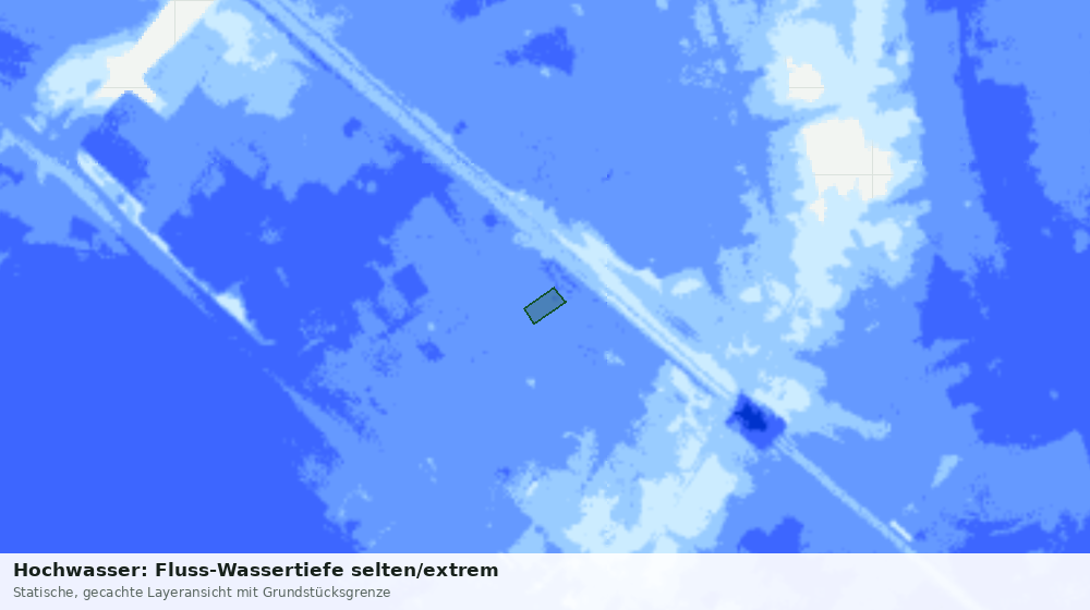 Statische Kartenansicht: Hochwasser: Fluss-Wassertiefe selten/extrem