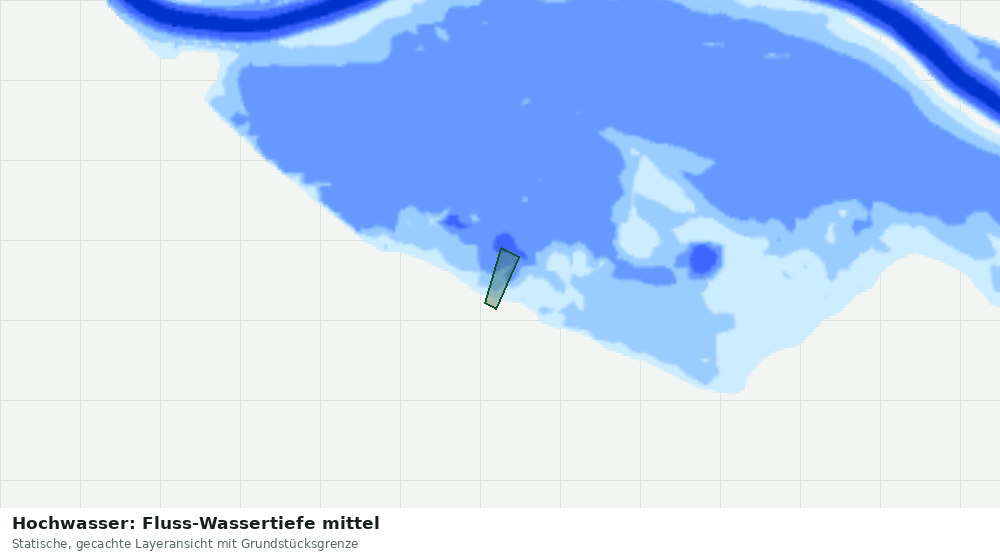 Statische Kartenansicht: Hochwasser: Fluss-Wassertiefe mittel