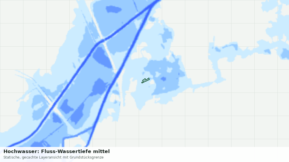 Statische Kartenansicht: Hochwasser: Fluss-Wassertiefe mittel