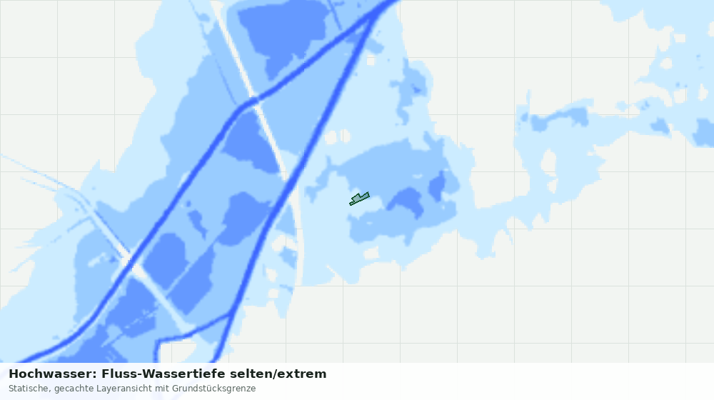 Statische Kartenansicht: Hochwasser: Fluss-Wassertiefe selten/extrem