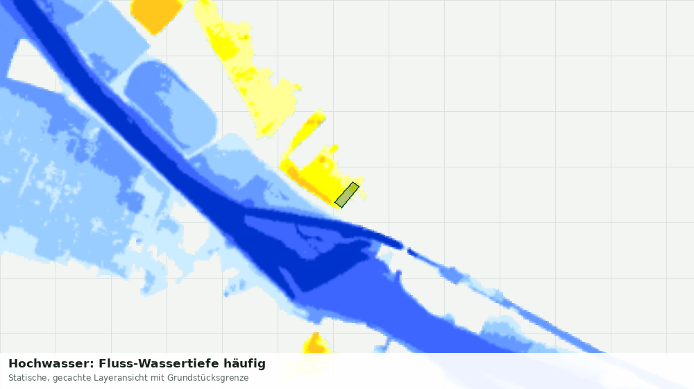 Statische Kartenansicht: Hochwasser: Fluss-Wassertiefe häufig