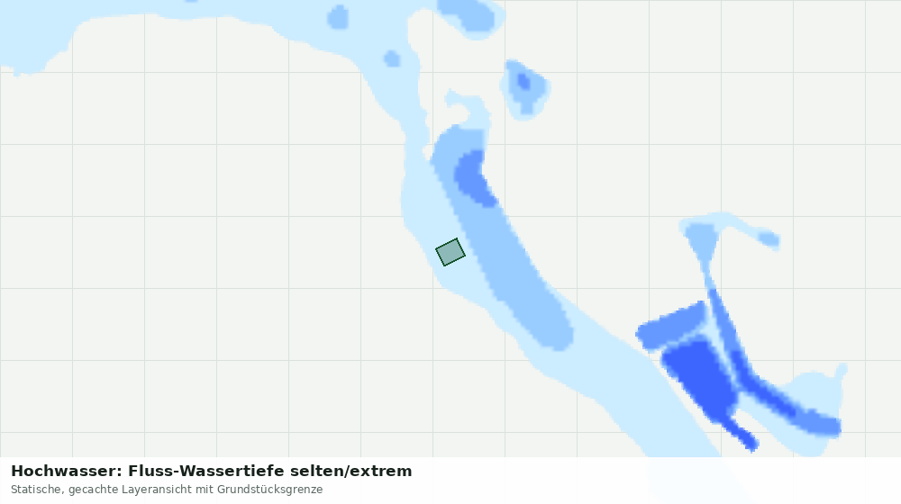 Statische Kartenansicht: Hochwasser: Fluss-Wassertiefe selten/extrem