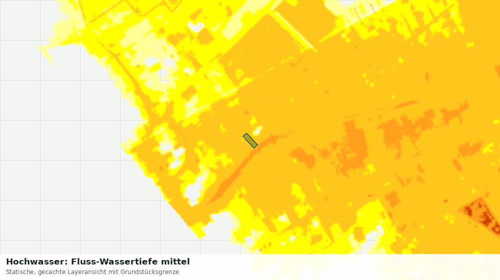 Statische Kartenansicht: Hochwasser: Fluss-Wassertiefe mittel