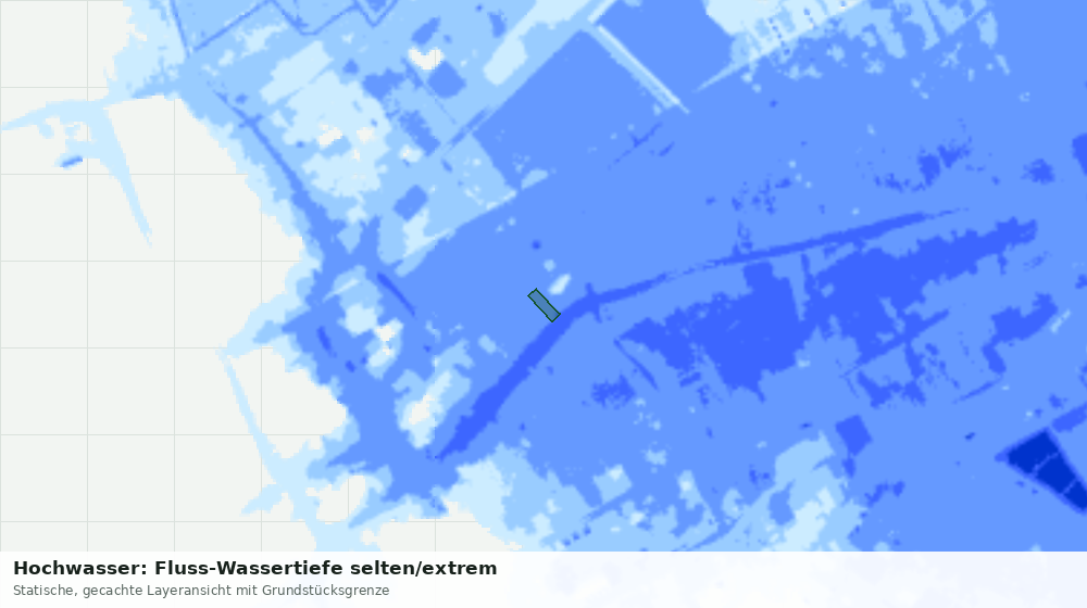 Statische Kartenansicht: Hochwasser: Fluss-Wassertiefe selten/extrem
