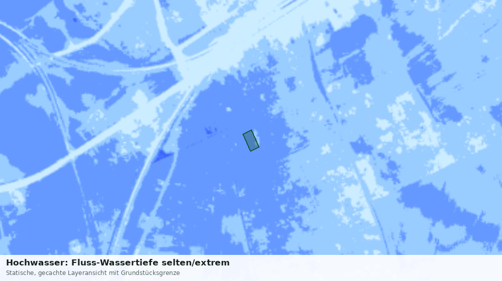 Statische Kartenansicht: Hochwasser: Fluss-Wassertiefe selten/extrem