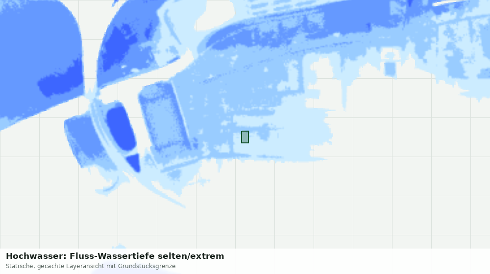 Statische Kartenansicht: Hochwasser: Fluss-Wassertiefe selten/extrem
